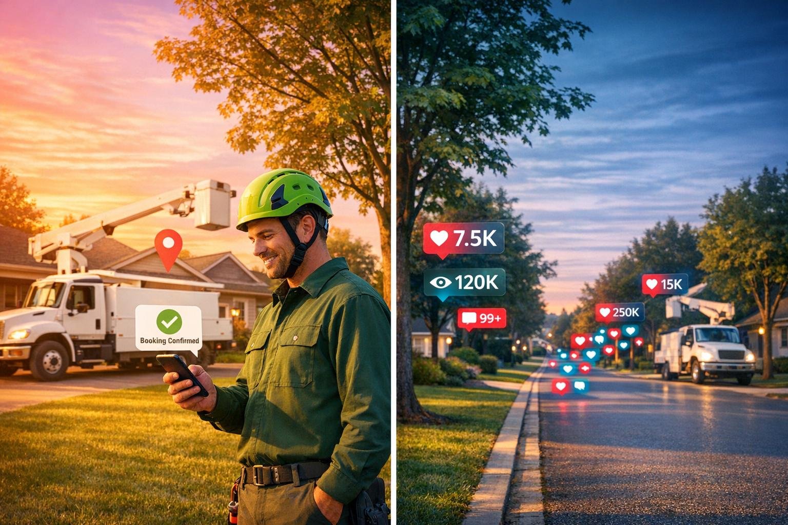 Instagram vs. TikTok for Tree Services